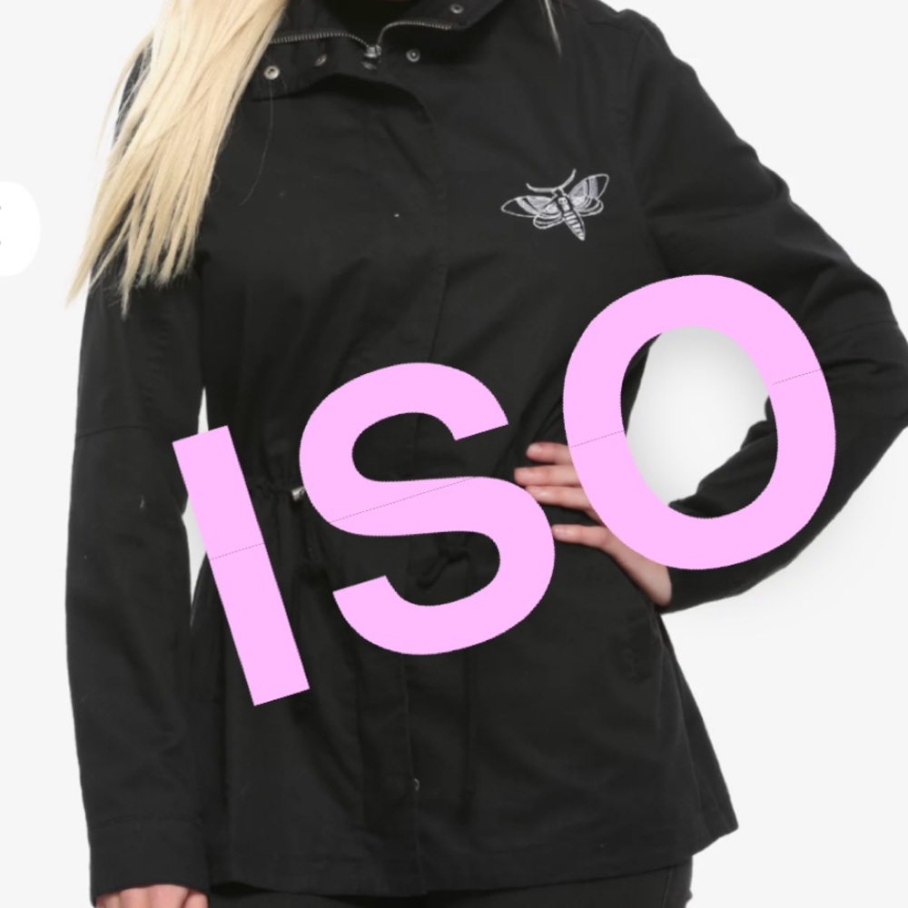 ISO BLACK AND WHITE GIRLS CARGO JACKET